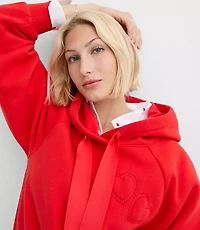 Heart Embroidered Hoodie