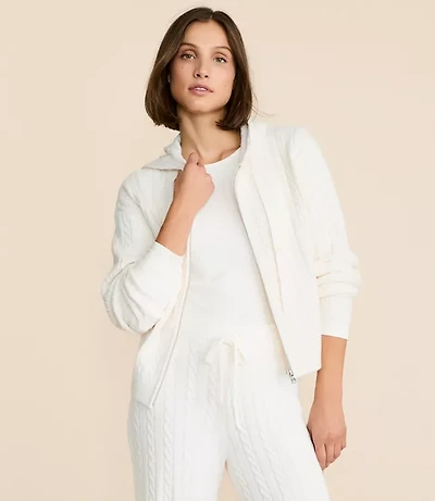 Petite Lou & Grey Cable Hoodie Sweater