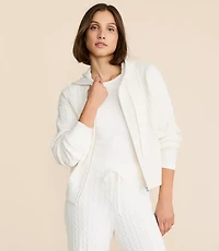 Petite Lou & Grey Cable Hoodie Sweater