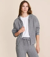 Petite Lou & Grey Cable Hoodie Sweater