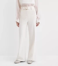 Belted Stovepipe Pants Doubleface