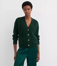 Petite Moon & Star Jeweled Button Cardigan