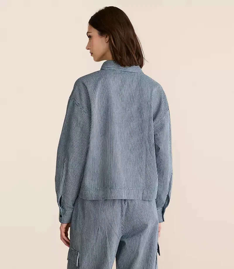 Lou & Grey Striped Pocket Popover Top