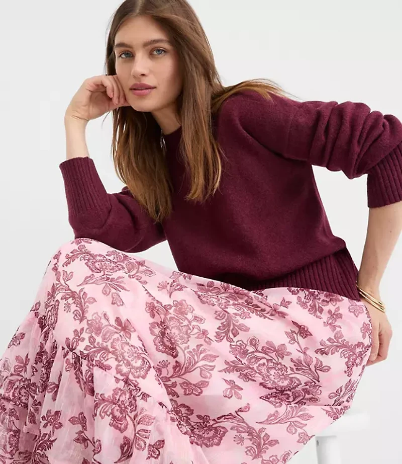 Petite Shimmer Geo Tiered Maxi Skirt