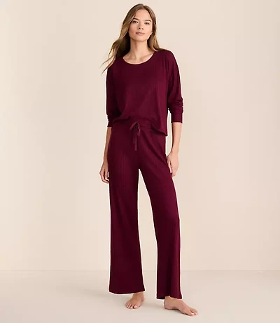 Lou & Grey Ribbed Softened Pajama Set