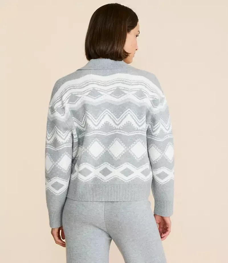 Lou & Grey Geo Polo Sweater