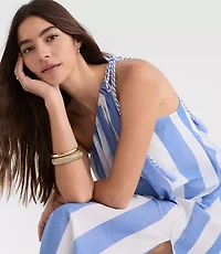 LOFT Beach Striped One Shoulder Swimsuit Coverup