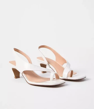 LOFT Versa Asymmetrical Leather Kitten Heels