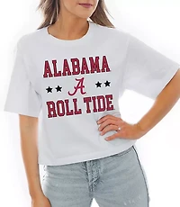 Gameday Couture Alabama Crimson Tide To The Point Crop Boxy Tee