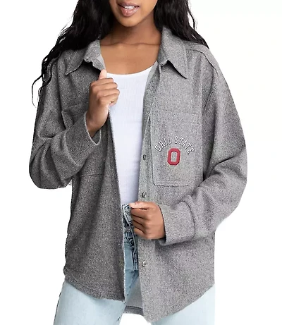 Gameday Couture Ohio State Buckeyes Switch It Up Button Down Shacket