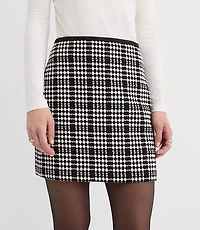Petite Checked Mini Wrap Skirt