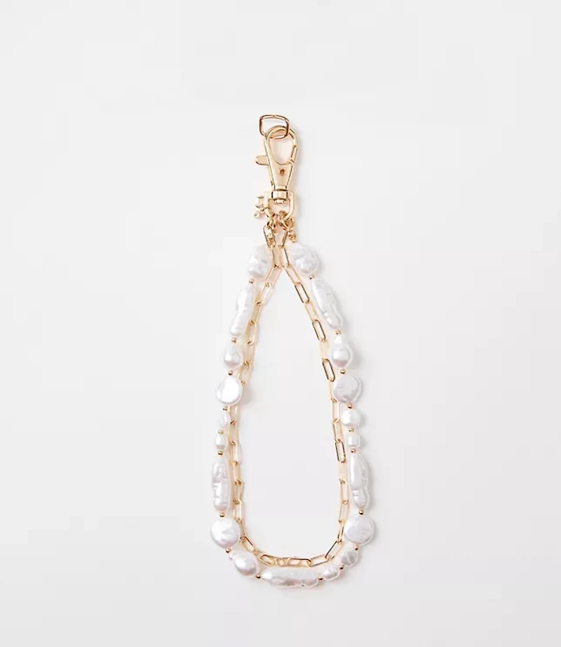 Short Pearlized Phone Chain