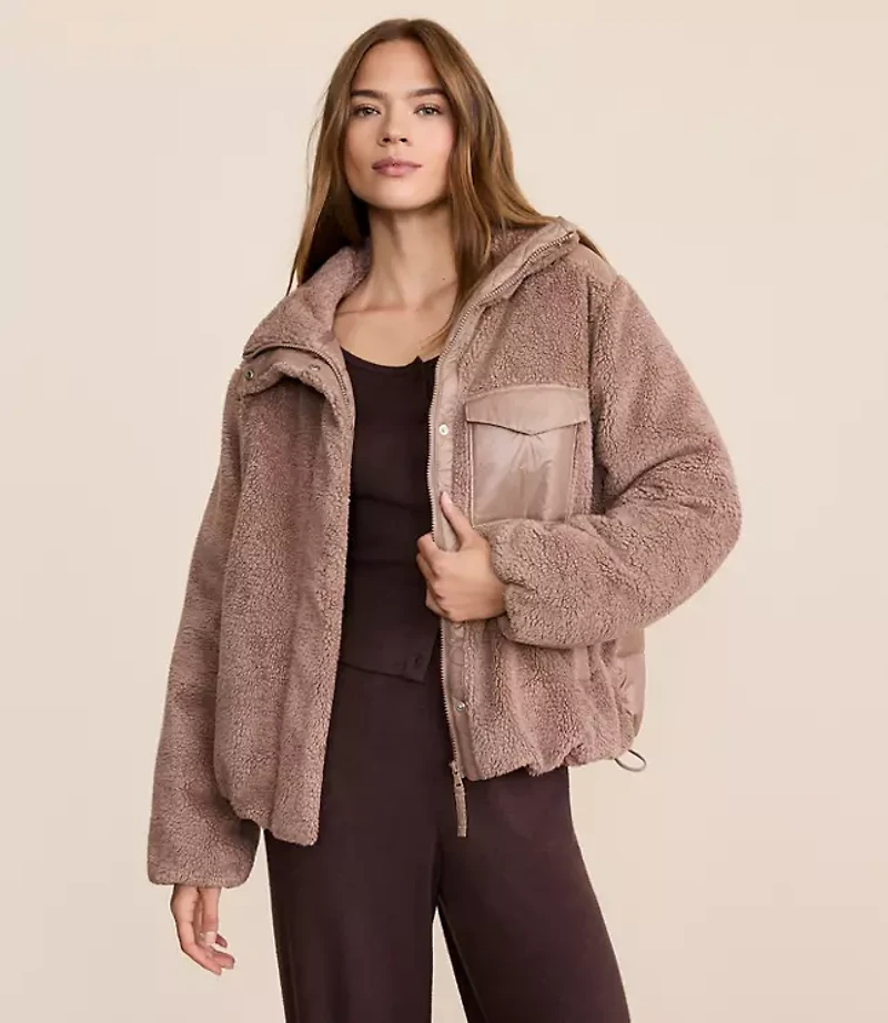 Petite Lou & Grey Sherpa Puffer Jacket