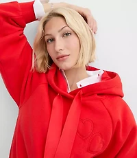 Petite Heart Embroidered Hoodie