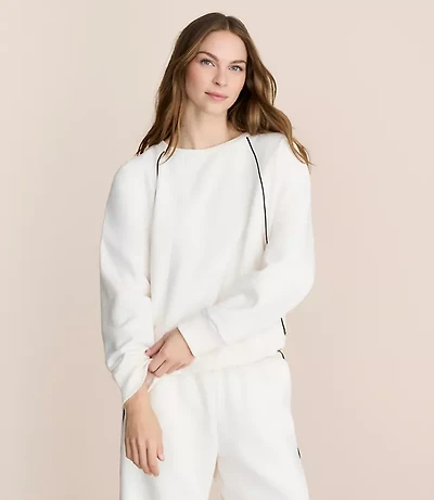 Petite Lou & Grey Piped Elite Fleece Sweatshirt