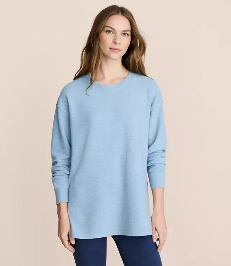 Lou & Grey Flecked Ottoman Side Slit Tunic Top