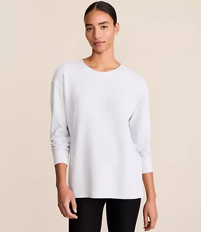 Lou & Grey Flecked Ottoman Side Slit Tunic Top