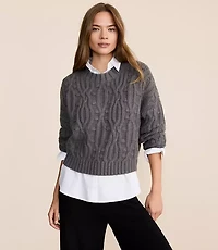 Petite Lou & Grey Chunky Cable Sweater