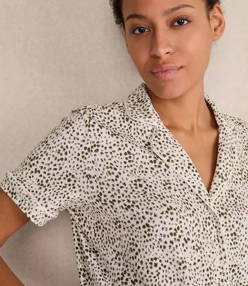 Haven Well Within Organic Cotton Jersey Animal Dot Pajama Top