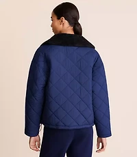 Lou & Grey Sherpa Collared Quilted Puffer Jacket
