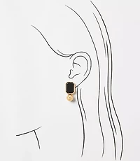 Resin Square Drop Earrings