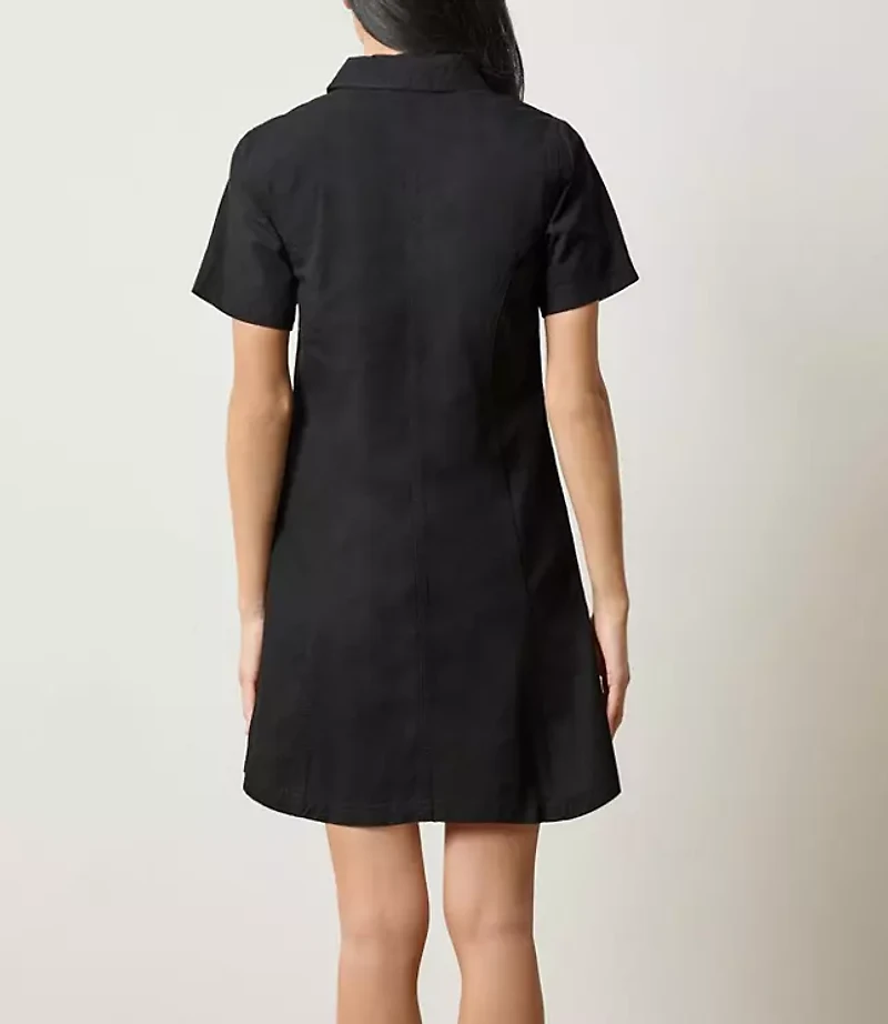 Lilla P Twill Paneled Shirtdress