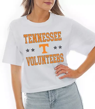 Gameday Couture Tennessee Volunteers To The Point Crop Boxy Tee