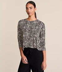 Lou & Grey Zebra Print Essential Modal Long Sleeve Tee