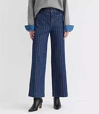 Petite Palmer Wide Leg Pants Pinstripe
