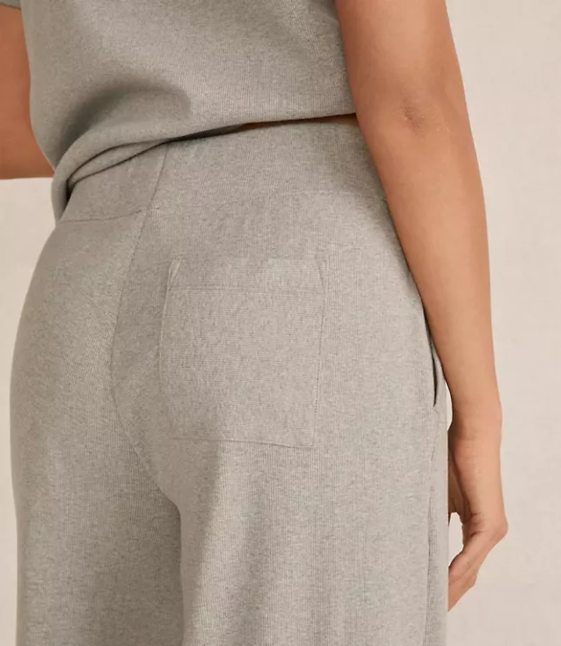 Haven Well Within Organic Cotton Rib Knit Wide Leg Pants