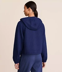 Petite Lou & Grey Quilted Jacquard Zip Hoodie