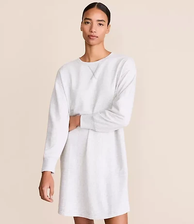 Lou & Grey Heathered Cozy Cotton Mini Pocket Dress
