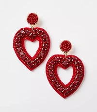 Heart Drop Statement Earrings