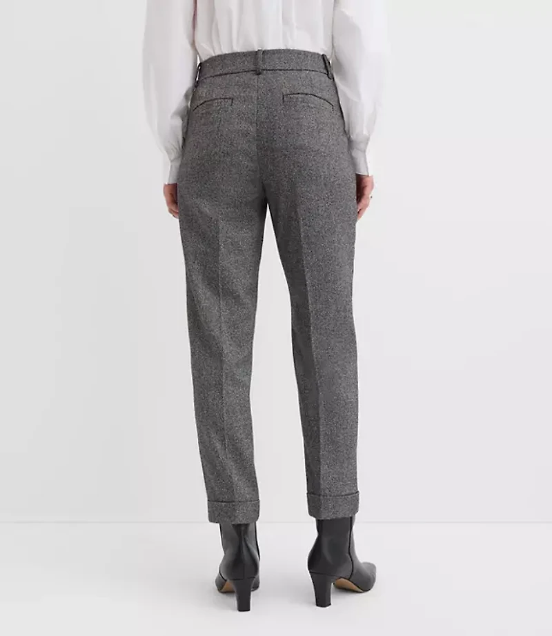 Curvy Cuffed Riviera Slim Pants Twill