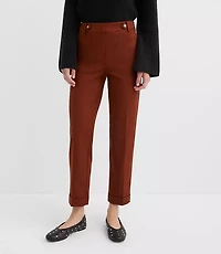 Petite Cuffed Riviera Slim Pants Doubleweave