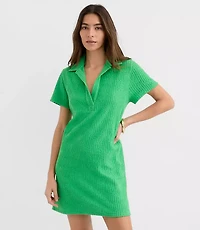 LOFT Beach Floral Stripe Terry Mini Dress