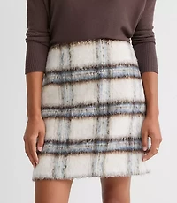 Petite Plaid Boucle Mini Skirt
