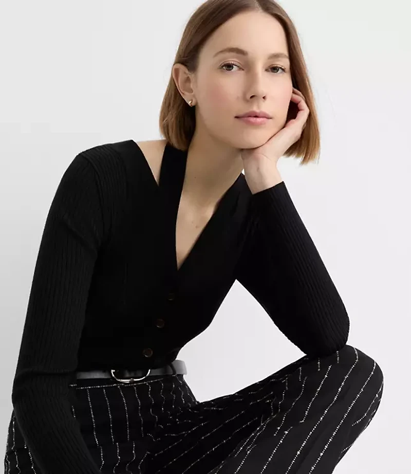 Halter Cutout Cardigan