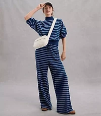 Lou & Grey Striped Cozy Cotton Wide Leg Pants