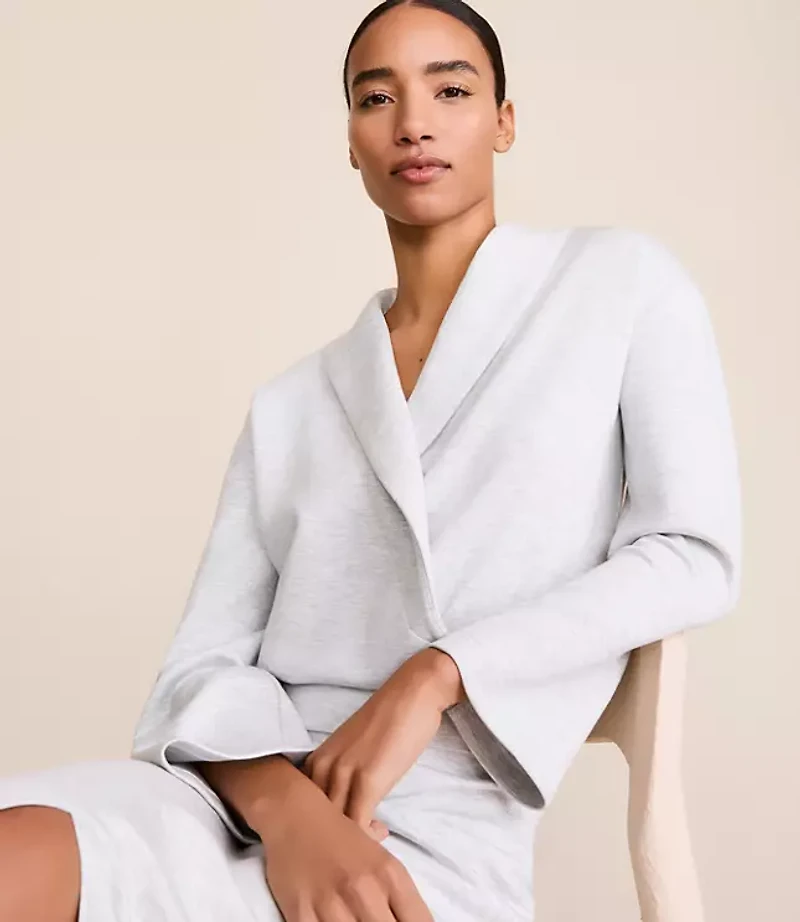 Petite Lou & Grey Heathered Scubasoft Wrap Top