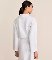 Petite Lou & Grey Heathered Scubasoft Wrap Top