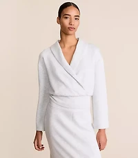 Petite Lou & Grey Heathered Scubasoft Wrap Top