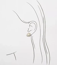 Pearlized Crystal Stud Earrings