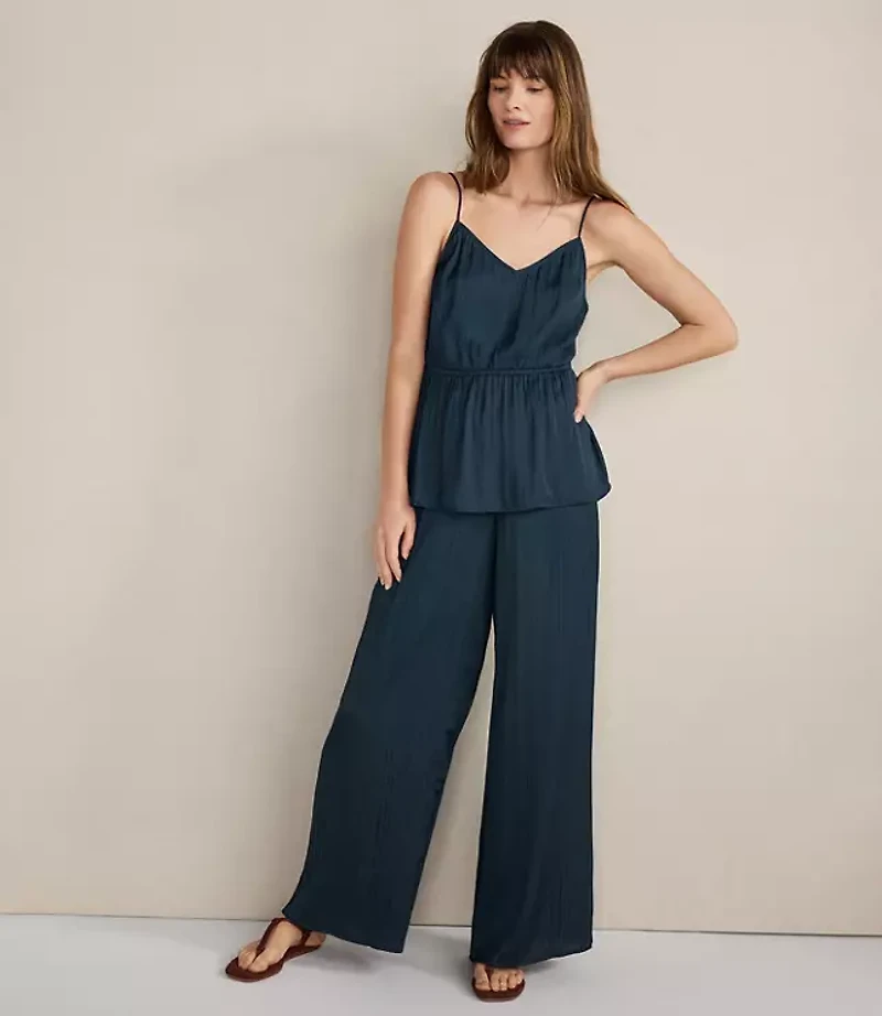 Haven Well Within Silky Pleated Peplum Top