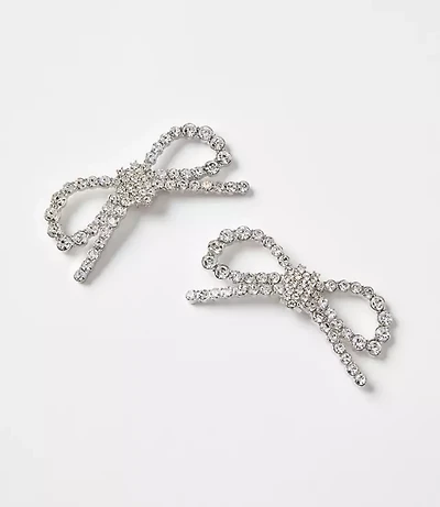 Crystal Bow Shoe Charm Set