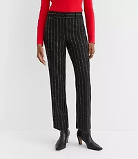 Curvy Parker Straight Pants Brushed Pinstripe
