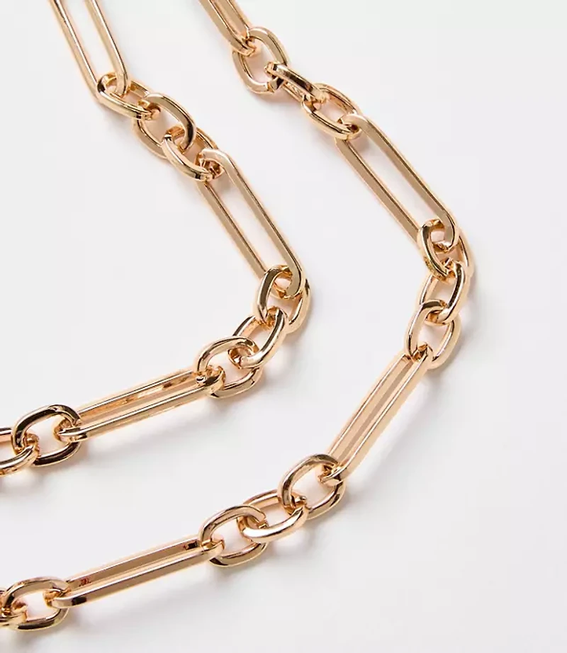 Textured Chain Link Necklace