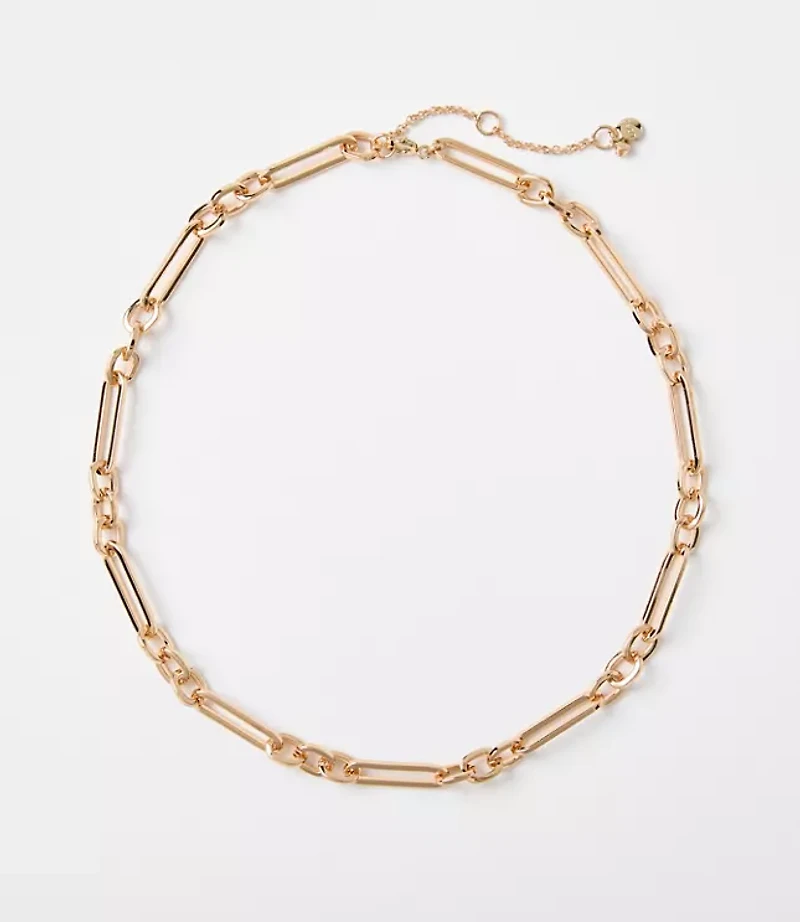 Textured Chain Link Necklace