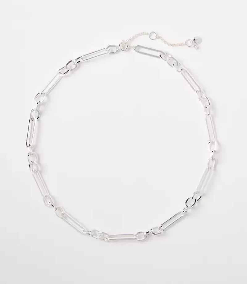 Textured Chain Link Necklace