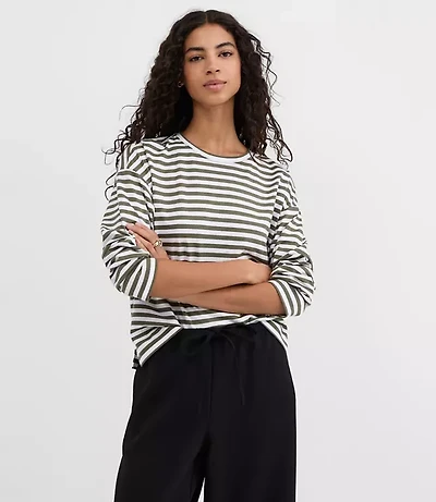 Striped Long Sleeve Modern Tee